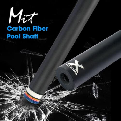 MIT Pool Cue Shaft 12.5mm Tip Carbon Fiber Shaft Phenolic Ferrule 74cm 3/8*8 Radial Pin Joint Single Shaft Pool Billiard Cue Kit