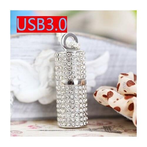 Fashion Crystal Jewelry Necklace Chain100% Real Pendrive 3.0 Usb Flash Drive 1TB 2TB Memory Pen Drive 64GB 8GB 16GB 32GB USB Key