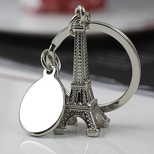 Fashion Mini Decoration Torre Eiffels Tower Keychain Paris Tour Key Chain Key Holder Key Ring Women Bag Charm Pendant Gift