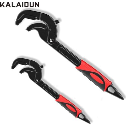 KALAIDUN Pipe Wrench Set Universal Key Quick Adjustable Spanner Bolts Nuts Torque Ratchet Multi-function Home Repair Hand Tools