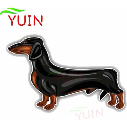 Dachshund Breed Dog Creative Animal Pet Car Sticker Fashion Decoration Accessories PVC Motorcycle Waterproof Decal 18*12cm