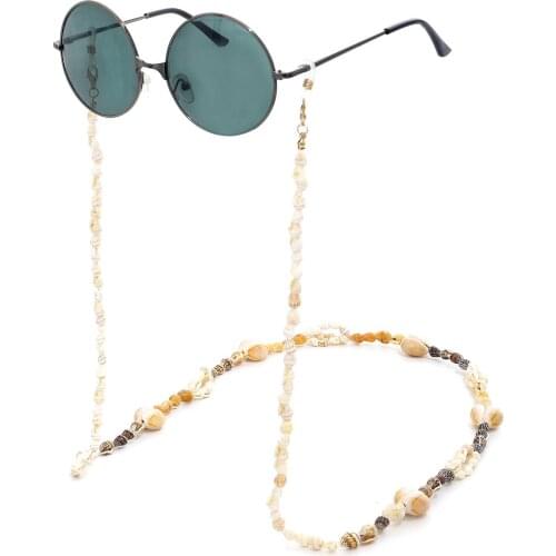 Novelty Non-slip Womens Handmade Small Conch Eyeglass Eyewears Sunglasses Reading Glasses Chain Cord Holder Neck Strap Rope