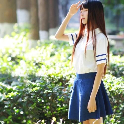 New style British Navy Navy sailor suit Japanese school uniforms JK uniforms students wear class suits school wind suit