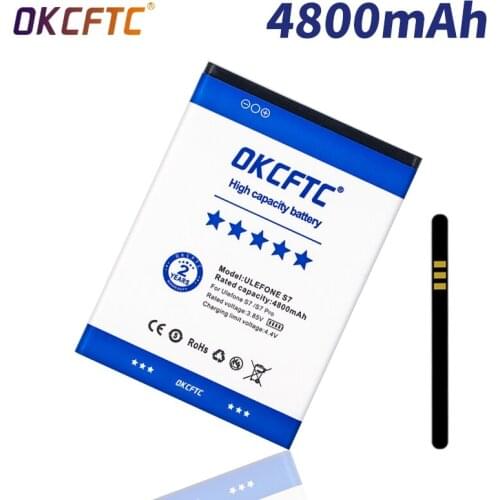OKCFTC 100% Original For Ulefone S7 Battery 4800mAh For 5.0inch ulefone s7 Smart Phone with Tracking Number