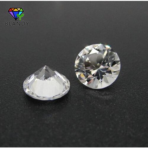 Wholesale Price 1000pcs/lot 1.0~3.0mm White Sapphires Stone Round European Machine Cut 5A Synthetic Corundum Stone For Jewelry