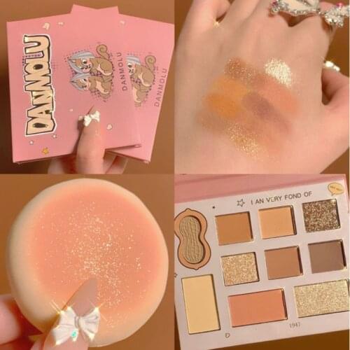 10 Colors Cute Eyeshadow Palette Milk Silk Texture Earth Color Matte Glitter Eyeshadow Eye Pigment Makeup Korean Makeup