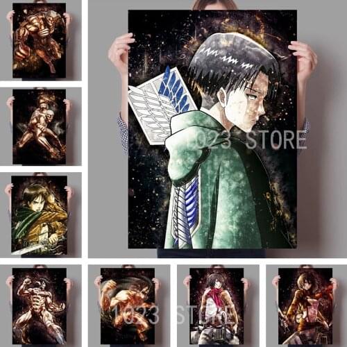 Anime Poster ATTACK ON TITAN Eren Jaeger Painting Picture Canvas Printing Art Wall Decoration And Modern Home Room Decor
