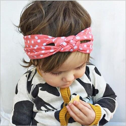 Baby Girls Twisted Headband Cotton Head Wraps Kids Fashion Dot Knot Turban Girl Cute Hairband Head Band Hair Accessories