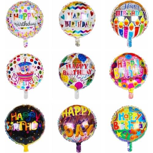 10/15pcs 18 inches Globos Happy Birthday Foil Balloons Children Birthday Inflatable Toys Ballons Helium Balloon Party Decoration
