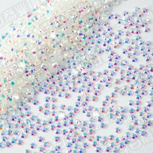 Mixed Sizes Transparent Crystal ab SS3-SS20 Crystal Glass 3D Nail Art Rhinestones Flat Back Non Hotfix Rhinestone For Nail 163