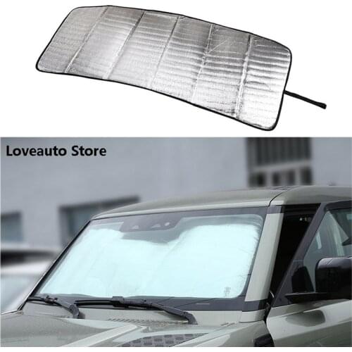 Car Front Windshield Sun Shade Cover Protector Windscreen Multifunctional Sunshade for Land Rover Defender 110 2020 2021