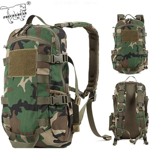 PHECDA TACTICAL GEAR 10l jungle camouflage EDC city tactical assault backpack outdoor hiking cycling military chest bag small