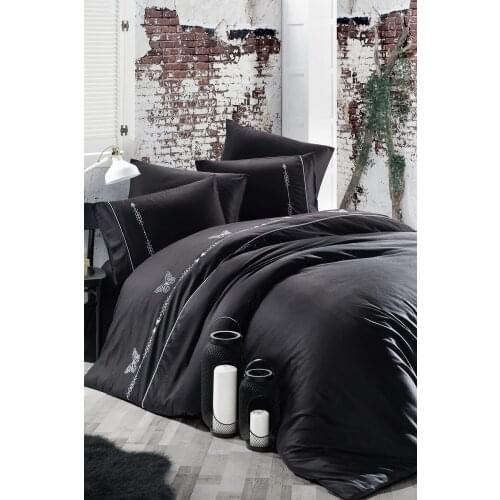 Embroidered Cotton Satin Double Duvet cover set Bedroom Sleep Set Kit