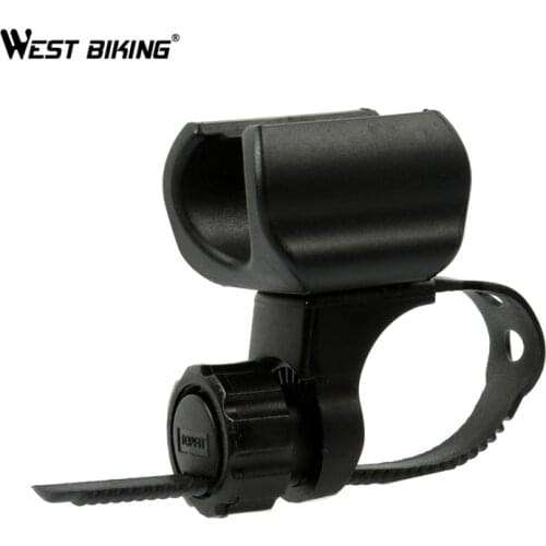 WEST BIKING Bike Light Holder 360 Rotating Handlebar MTB Bike Cycling Bicycle Flashlight Front Torch Bracket Mount Clip Holder