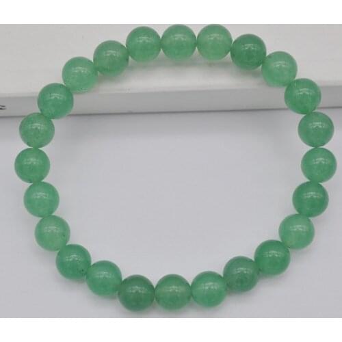8MM Green Aventurine Round Bead GEM Bracelet Stretch 8 Inch Jewelry For Gift G564
