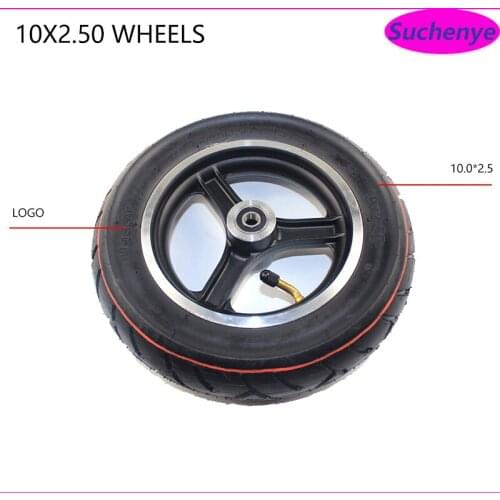10 inch Solid Wheel 10x2.50 Explosion-proof Solid Tyres Aluminum Alloy Disc Brake Hole Rim for 8/10 inch Electric Scooter