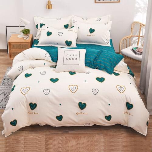 100% skin-friendly four-piece bed sheet quilt cover three-piece single quilt cover in student dormitory