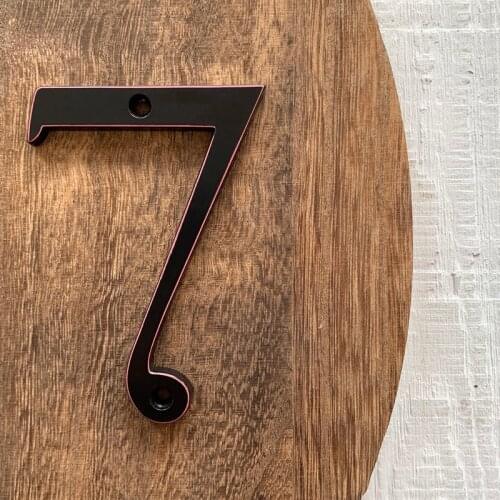 101mm Black House Number Door Sign Big Huisnumer Outdoor Address Mailbox Numbers Modern home Apartment Signs Metal Zinc Alloy 4"