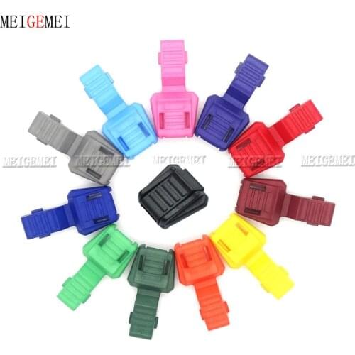 13pcs Colorful Plastic Cord Ends Clip Zipper Puller Paracord Cord Tether Tip Lock Zipper Puller DIY Parts Package Accessories