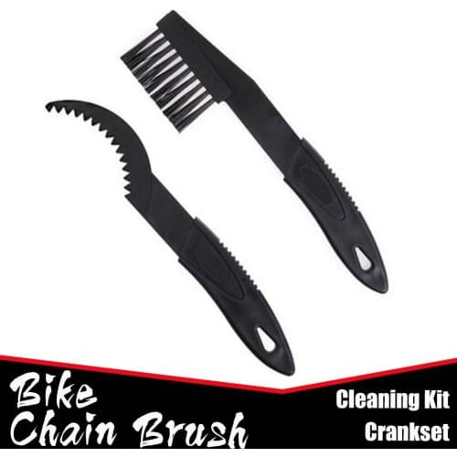 2pcs Mountain Bike Bicycle Chain Brush Crankset Cleaning Cleaner Scrubber Tool Road Bike Cycling Cleaning Kit