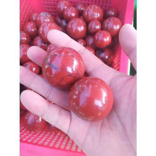 2pcs Natural Gemstonered Blood Stone Sphere Crystal Ball Healing Reiki Crafts Stone ball