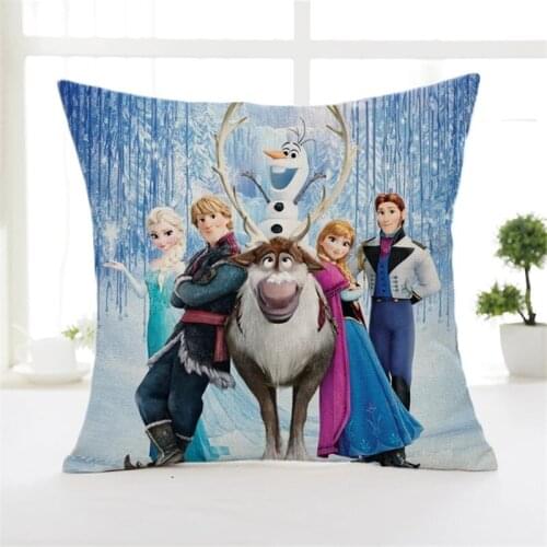 45x45cm Disney Frozen pillowcase cover Home Textile children baby girl Couple Pillow Cover Decorative Pillows Case Living Room