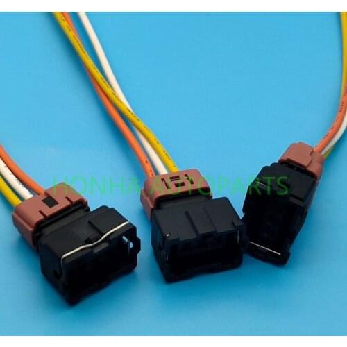 Free shipping 50/100 pcs 3 Pin 15305560 Automotive Wire Harness Socket Ignition Coils Plug Connector with 15cm 18AWG wire