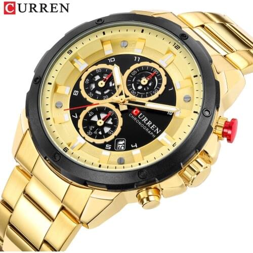 CURREN Relogio Masculino Glod Sport Watches for Men Casual Business Wristwatches Military Quartz Mens Wrist Watch Male Clock