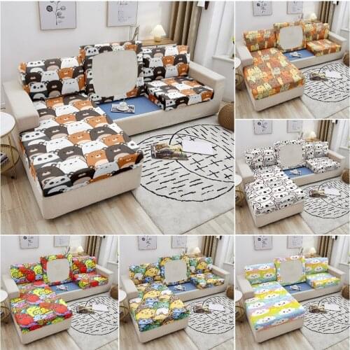 Cartoon Animals Sofa Seat Cushion Cover L Shape Corner Sofa Seat Covers for Living Room Elastic Stretch Sofa Cover Protector