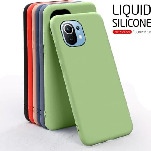 For Xiaomi Mi 11 Case Liquid Silicone Soft Matte Camera Protection Cover For Xiaomi 11 mi11 5G Bumper Shockproof Phone Cases