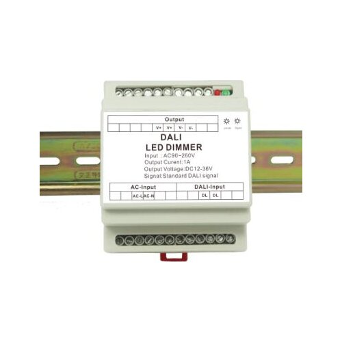 DL107 Ac90v-260v input guide Rail Type Dali Constant-current Dimmer Controller DC24-36V output for 1a Led Bulb