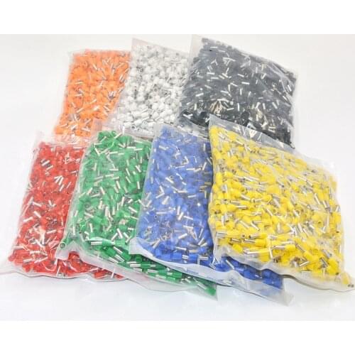 E1508 1000pcs 16 AWG 1.5mm2 Insulated Cord End Terminal Wire Ferrules
