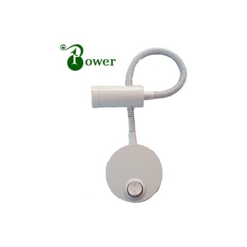 WHITE FINISH 2W FLEXIBLE SNAKE LED READING LAMP