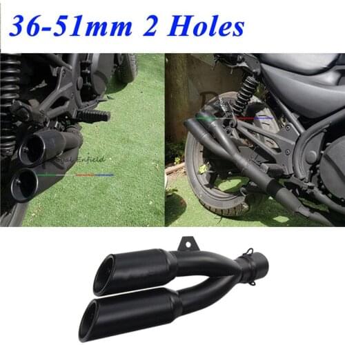 Motorcycle Muffler For CB400 CBF190R Z250 Ninja 300 Z750 R3 R1 Z800 Z1000 Exhaust Modified Removable Double Holes DB Killer