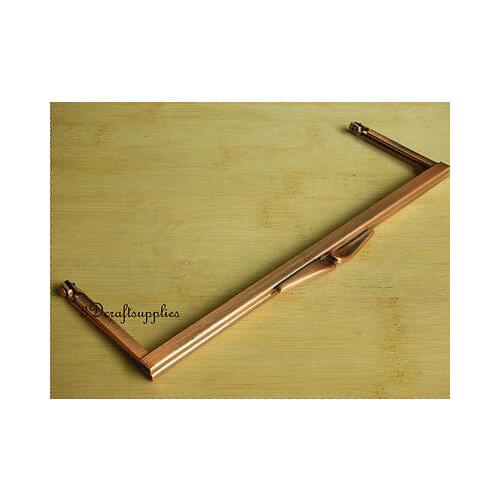 Metal purse frame glue on clasp clip red anti-copper 7 inch x 2 1/2 inch D67