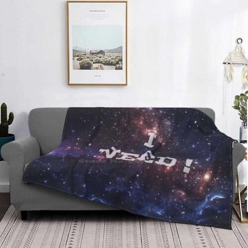 I Need Space Four Seasons Comfortable Warm Soft Throw Blanket Space Pattern Funny Humor Smart