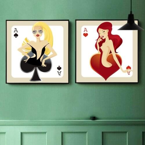 Cartoon playing cards Canvas Painting Wall Art Decor Posters And Prints Pictures For The Home Wall Posters Paintings On The Wall