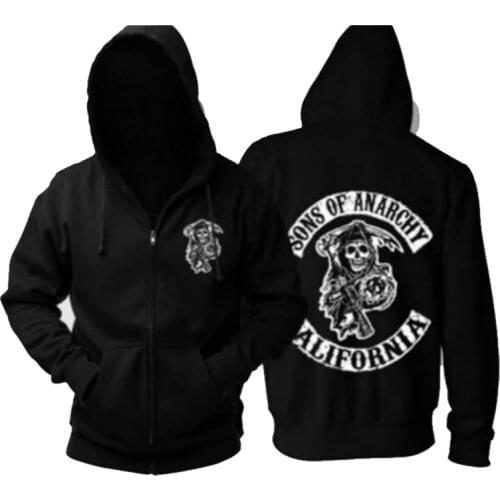 Sons of Anarchy Jacket TV SOA Cosplay Costume Men Zipper Hoodies Plus Size Rock Punk Mayans MC Cool Steampunk Jacket Street Wear