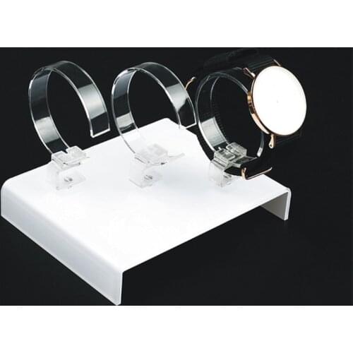 New Watch Display Rack Jewelry Holder Three Watches Acrylic Showcase Clear Stand