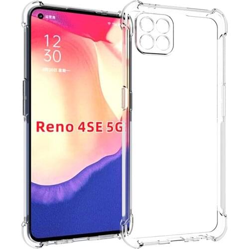 Anti-crack Case for OPPO Reno4 SE Soft Clear Transparent Cover Reno4SE Shockproof Shell