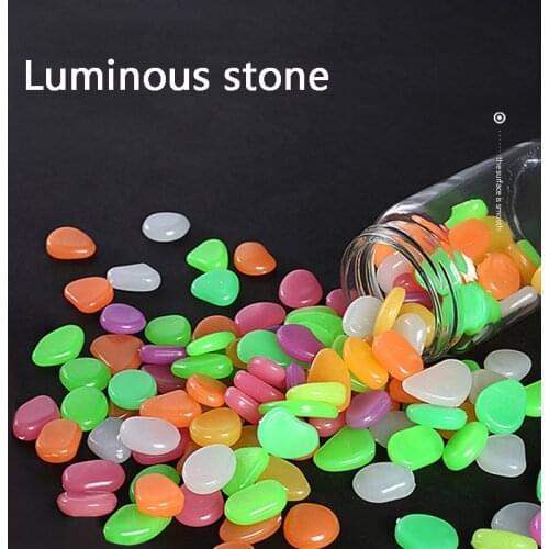 Garden Decor Glowing Stones Fluorescent Dark Decoration Pebble Outdoor Fish Tank Decorative Pebbles Rock Aquarium Mixed Color