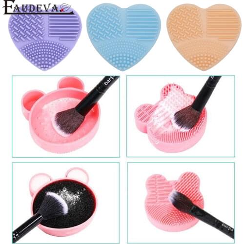 Makeup Brushes Cleaning Pad Foundation Washing Brush Scrubber Board Cleaning Mat Makeup Brush Cleaner Cosmetic Cleaning Tool