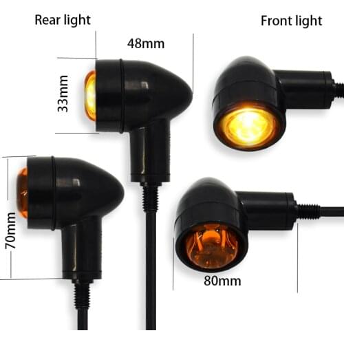Universal Vintage Classic Motorcycle Customize LED Turn Signal Light Cornering Steering Lamp Direction Indicator