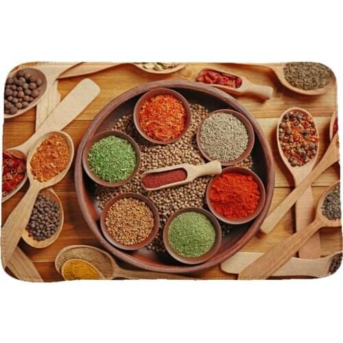 Flavour Seasoning Creative 3D Printing Carpets and Rugs for Bedroom Living Room Carpet Kitchen Bathroom Anti-Slip Floor Mats