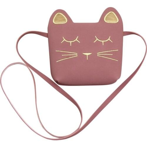 Sweet Shoulder Bag Female Ladies' PU Leather Handbag Girl Cute Cat Crossbody Bag Gift Beach Bag for Money Coin Bolsos Mujer