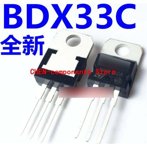 10pcs The new three-stage tube BDX33C TO-220 complementary silicon power Darlington transistor