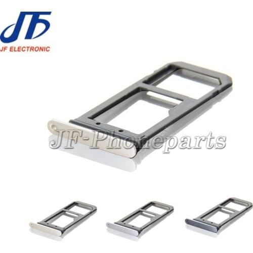 Single / Dual Sim Card Replacement For Samsung Galaxy S7 G930F S7 edge G935F SIM Card Tray Slot Holder black gold silver 10pcs