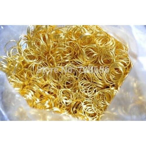 10000pcs Gold Stainless Steel Jump Rings Octagon Beads Chandelier crystal Connectors Components