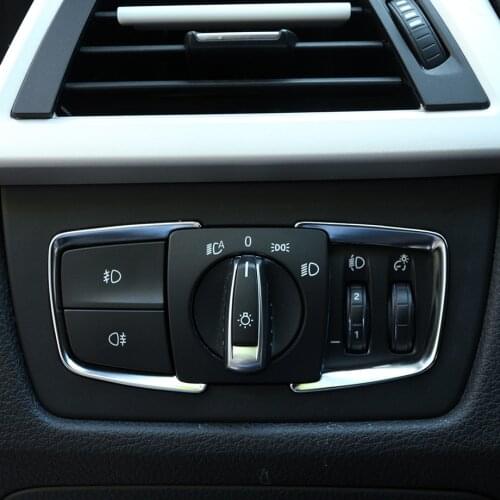 2pcs Chrome Accessory Headlight Button Trim Car Sticker For BMW 3 Series F30 316 318 320 Car Styling
