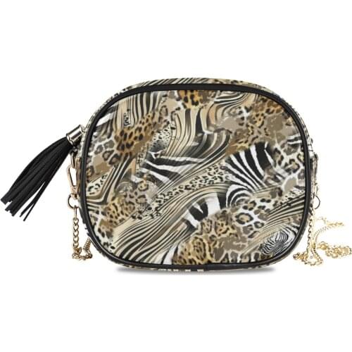 2021 New Fashion PU Womens Shoulder Bag Small Mobile Phone Coin Purse Messenger Bag Leopard Print Crossbody Bags for Girls